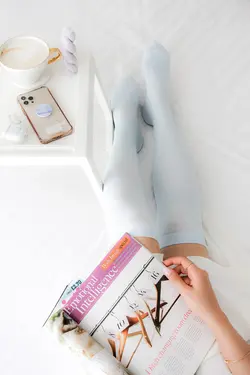 جوراب بالا زانو ساده با رنگهای پاستلی