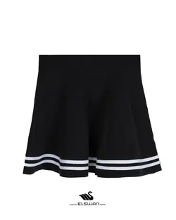 دامن مشکی دو خط سفید