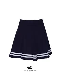 دامن سرمه ای دو خط سفید