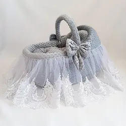 گهواره حصیری پرنسسی نوزاد تاتی طوسی