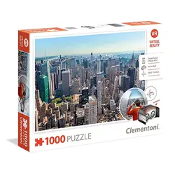 پازل 1000 قطعه ای Clementoni طرح نیویورک و عینک واقعیت مجازی