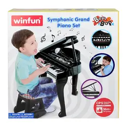 ست پیانو و میکروفون مشکی winfun