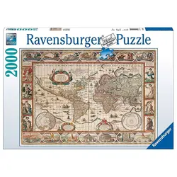 پازل 2000 قطعه Ravensburger طرح نقشه جهان از سال 1650