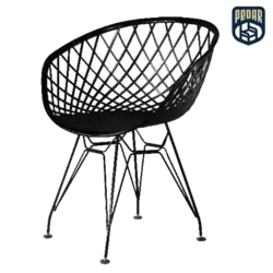 صندلی بامبو پایه ایفلی فلز BA 530 - مبلمان اداری پدر