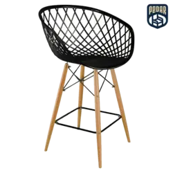 صندلی اپن بامبو پایه بلند چوبی BA 600 - مبلمان اداری پدر