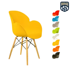 صندلی صدف پایه چوبی S500 بنیزان - مبلمان اداری پدر