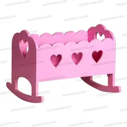 گهواره عروسک چوبی