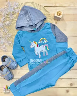 هودی شلوار اسپرت و دخترانه یونیکورن