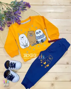 ست دو تیکه بلوز و شلوار اسپرت و فانتزی سه خرس