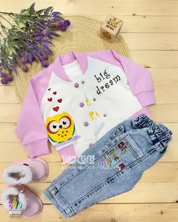 ست سه تیکه پاییزه بلوز/شلوار/کت اسپرت جغد