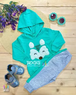 ست دو تیکه هودی و شلوار اسپرت و جذاب روباه