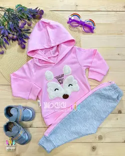 ست دو تیکه هودی و شلوار اسپرت و جذاب روباه