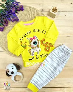 ست دو تیکه بلوز و شلوار دخترانه | طرح پرطرفدار یونیکورن