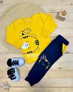 ست دو تیکه بلوز و شلوار اسپرت گربه