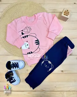 ست دو تیکه بلوز و شلوار اسپرت گربه