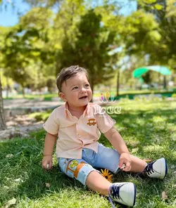 ست پیراهن و شلوارک لی زاپ دار BEEP