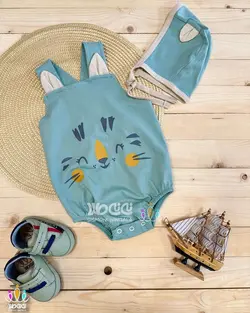 ست دو تیکه بادی و کلاه فانتزی اسپرت حیوانات