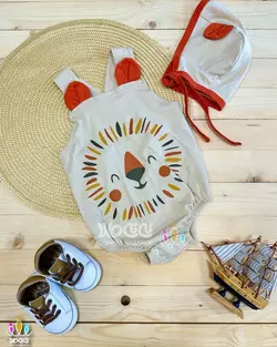 ست دو تیکه بادی و کلاه فانتزی اسپرت حیوانات