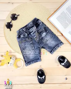 شلوارک لی اسپرت زاپ دار ذغالی | مام