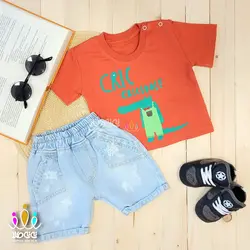 ست دو تیکه تیشرت و شلوارک لی اسپرت تمساح