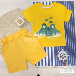 تیشرت و شلوارک اسپرت کتان تمساح