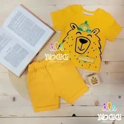 تیشرت و شلوارک کتان اسپرت گریزلی