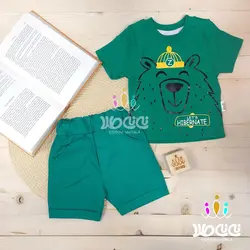 تیشرت و شلوارک کتان اسپرت گریزلی