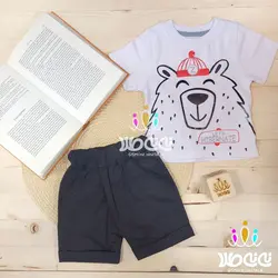 تیشرت و شلوارک کتان اسپرت گریزلی