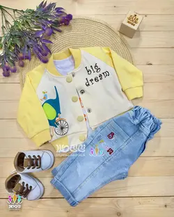 ست سه تیکه پاییزه بلوز/شلوار/کت اسپرت فیل