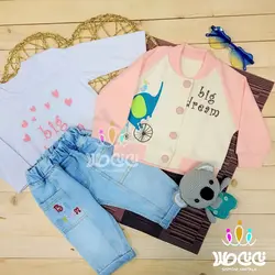 ست سه تیکه پاییزه بلوز/شلوار/کت اسپرت فیل