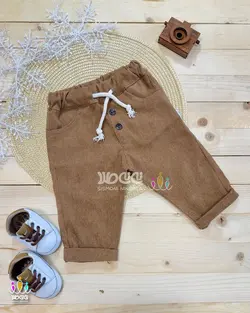 شلوار اسپرت و فانتزی مخمل کبریتی رولو