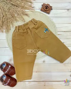 شلوار کتان اسپرت مام زاپ دار اسکای