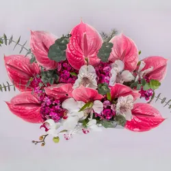 باکس چوبی گل آنتوریوم رنگی کد 4140