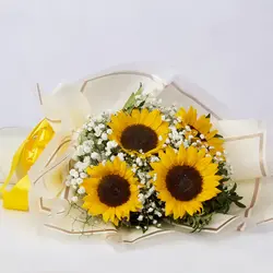 دسته گل هدیه آفتابگردان کد 6480