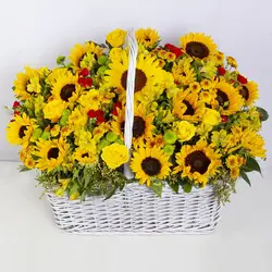 سبد گل هدیه آفتابگردان کد 3330