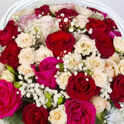 سبد گل رز هلندی کد 3340