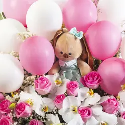 باکس گل لاکچری و عروسک - کد 3290