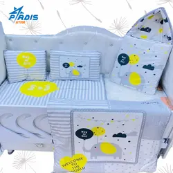 سرویس خواب 5 تکه نوزاد طرح welcome کد 1002