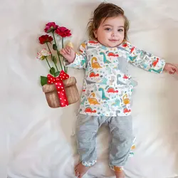 بلوز شلوار پسرانه نوزاد تا کودک تیرکس کد 137