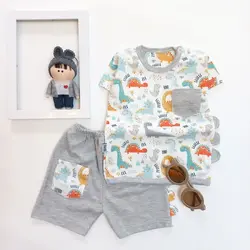 تیشرت شلوارک نوازد تا کودک تیرکس کد 435