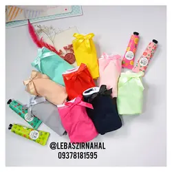 شورت نخی کش دور سفید پاپیون دار نهال