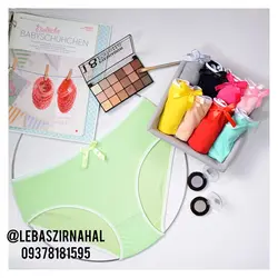 شورت نخی کش دور سفید پاپیون دار نهال