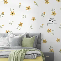 برچسب دیوار طرح گلهای وحشی