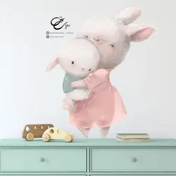 برچسب دیوار طرح مامان خرگوشه