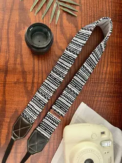 بن دوربین ترنگ طرح aztec سیاه سفید