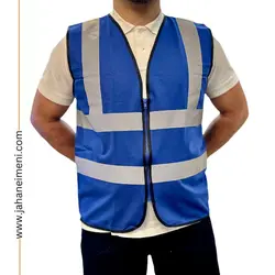 جلیقه وورک ول زیپ دار چهار خط