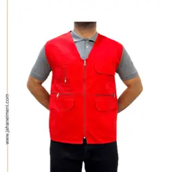 جلیقه خبرنگاری رنگ قرمز