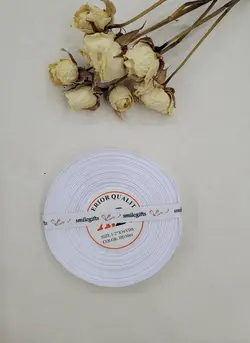 روبان سفید _ نیم سانتی و یک سانتی