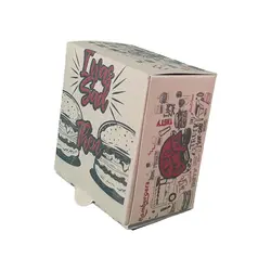 جعبه همبرگر 15 مقوای دوبلکس (بسته 100 عددی) – دو رنگ