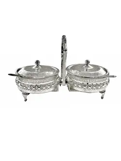 ظرف مربا دربدار دوخانه کویین ان مدل انتیک (queen anne)